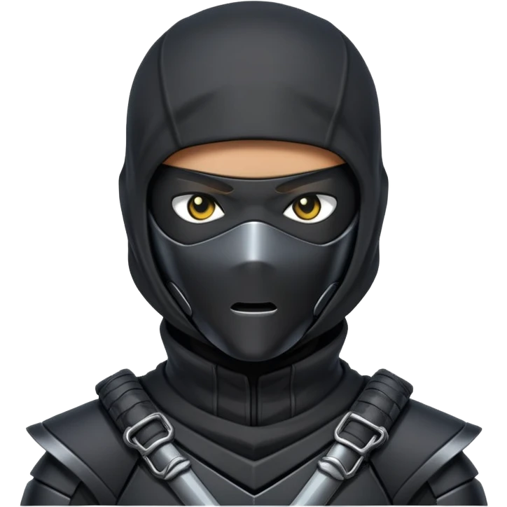 black ninja mercenary androi emoji
