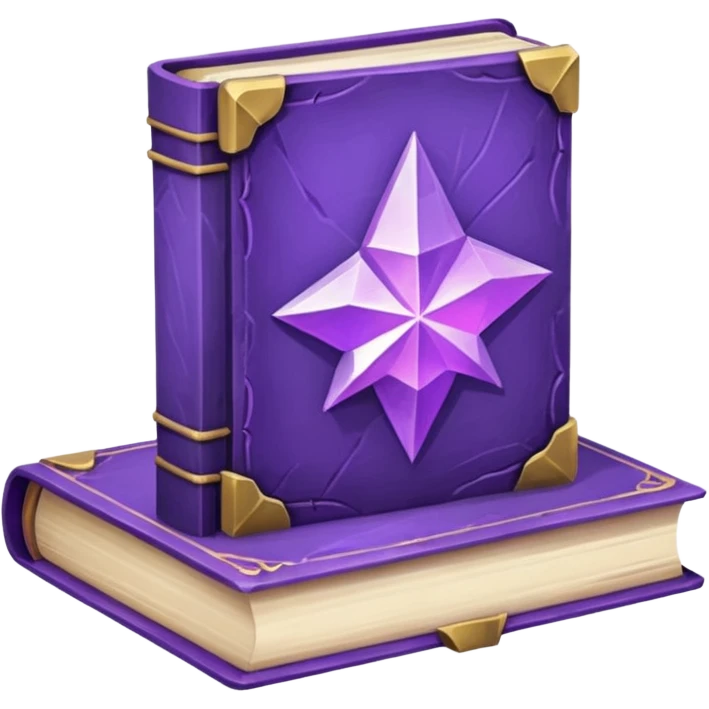 fantasy magic purple book low poly emoji