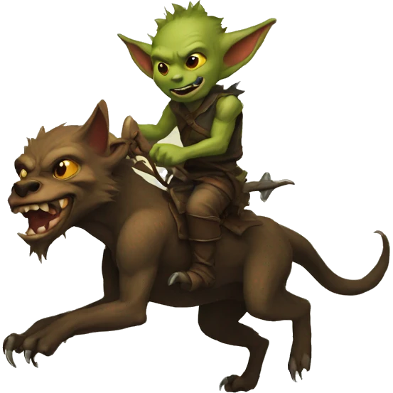 goblin riding a worg  emoji