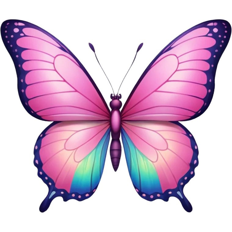 Pink butterfly emoji