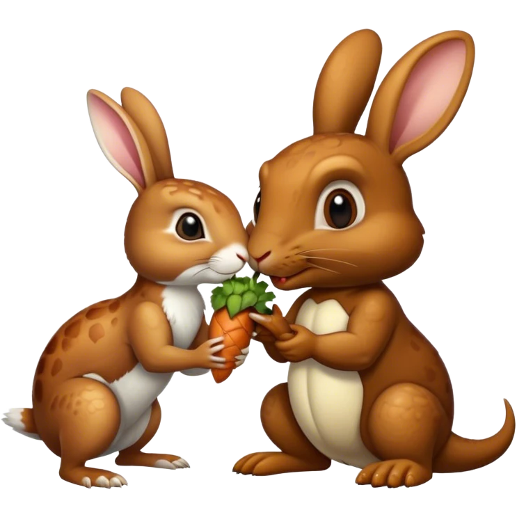 reptile eating a rabbit emoji