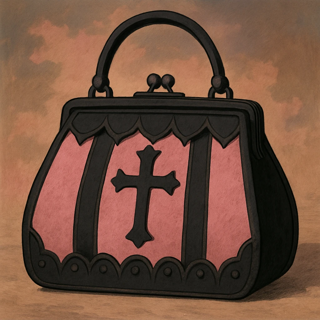 pink and black gothic purse emoji