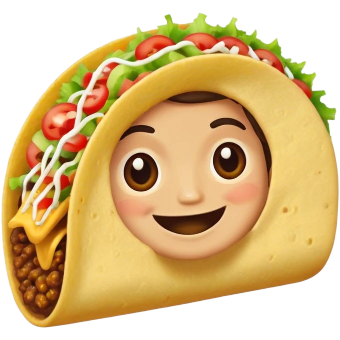 Taco happy emoji