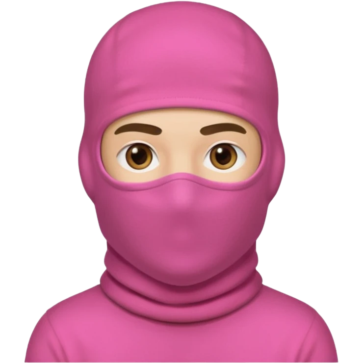 Pink Balaclava male emoji