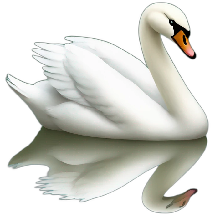 swan in the pond  emoji