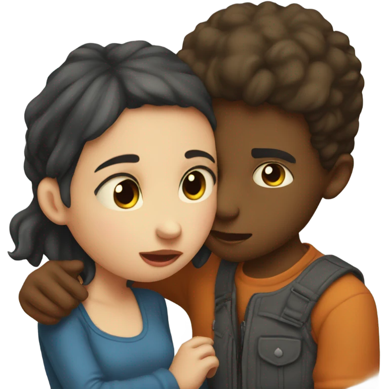Boy kissing girl emoji