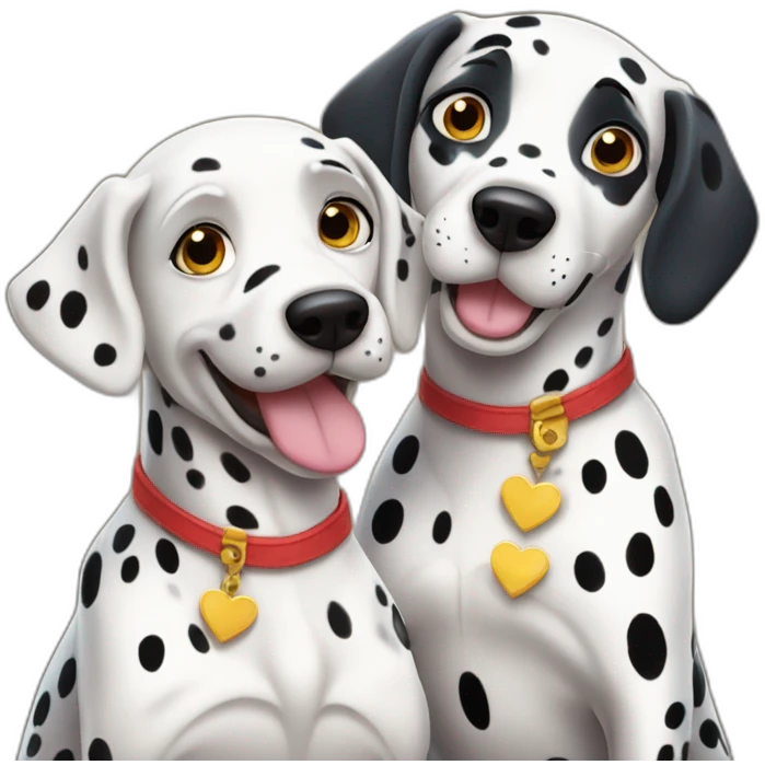 2 dalmatians in love emoji