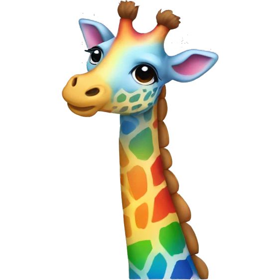Rainbow giraffe  emoji