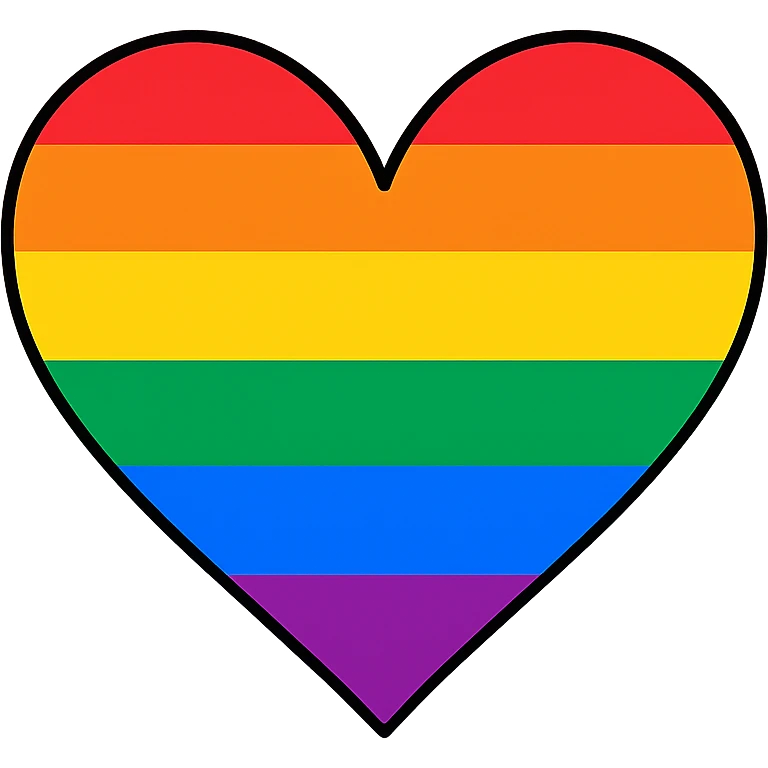 heart with a rainbow pattern emoji