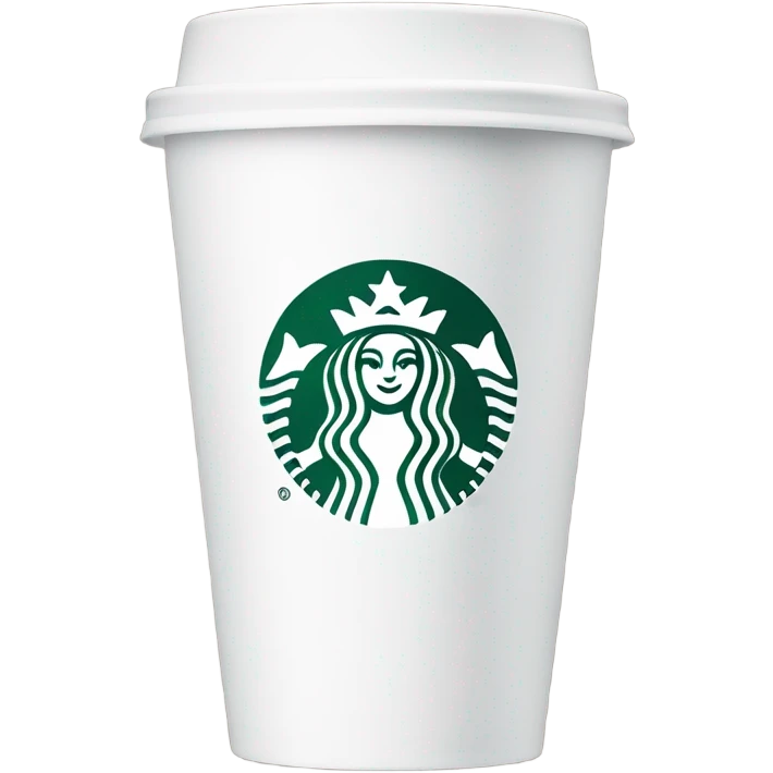 White Starbucks cup for tea  emoji