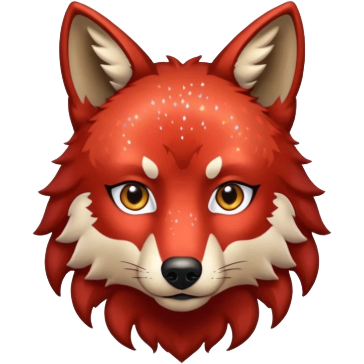 glitter red wolf boy apex predator emoji