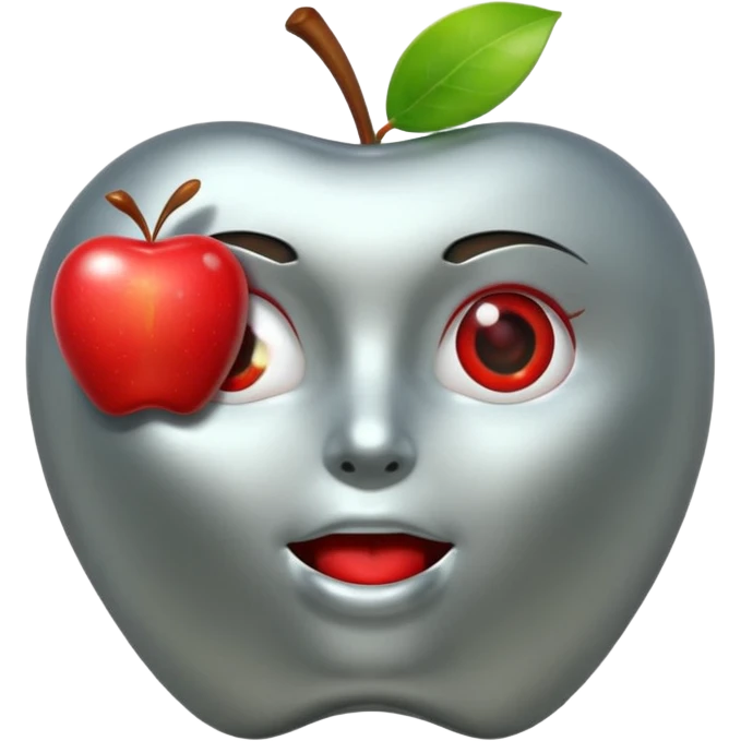 android eating apple emoji