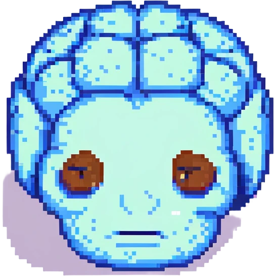 smooth brain, without the crevices, sad face emoji