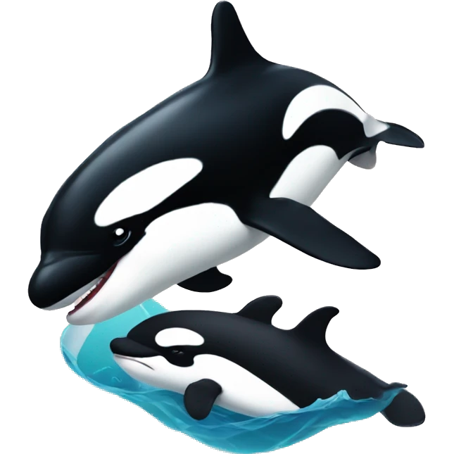 Orca with a baby  emoji