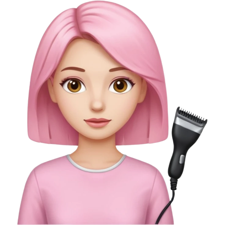 woman at the hairdressers with light pink clothes emoji