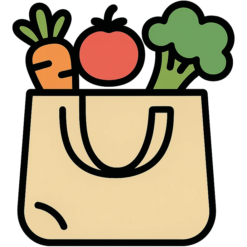 a bag of vegetables emoji