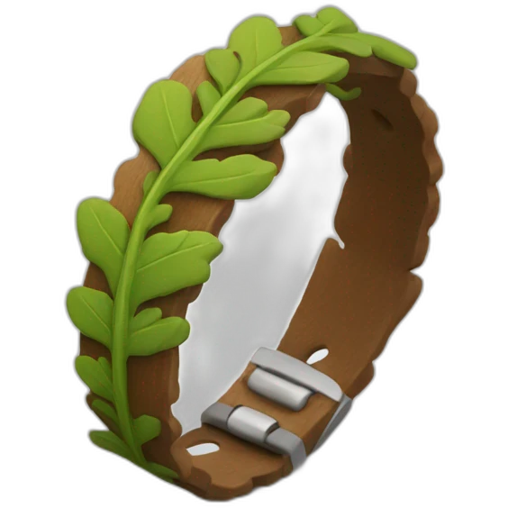 bracelet with oak leaf emoji