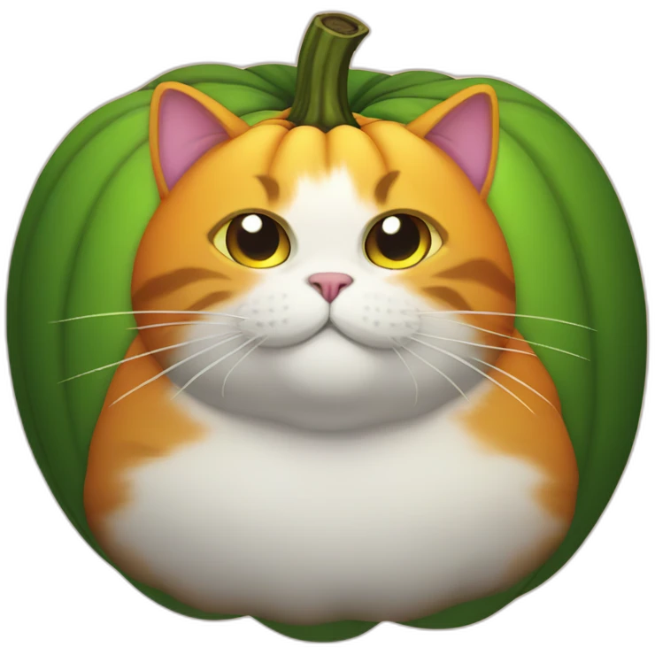 fat cat pumpkin emoji