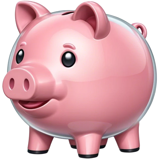 Transparent piggy bank emoji