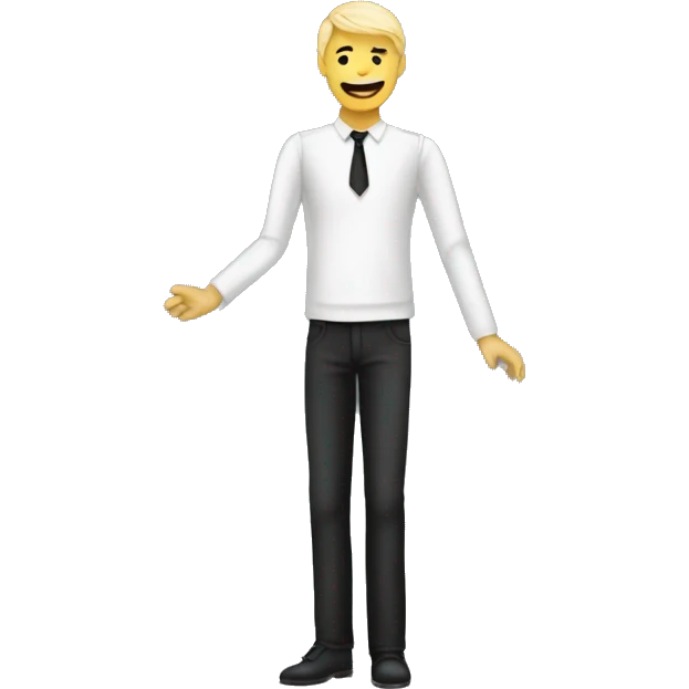 Marionette stick figure male blonde emoji