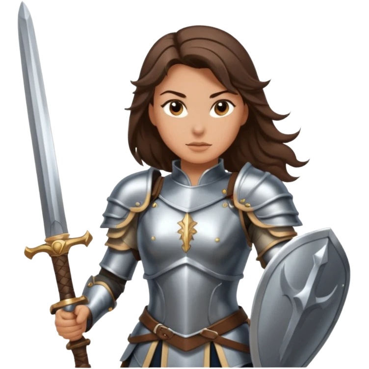 Valkyrie warrior brunetter emoji