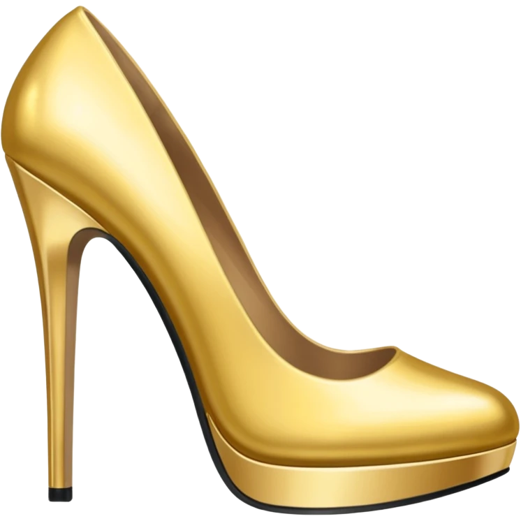 Gold party heels emoji