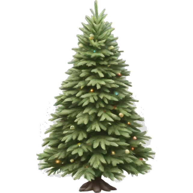 Realistic isolated off white fir christmas tree   emoji