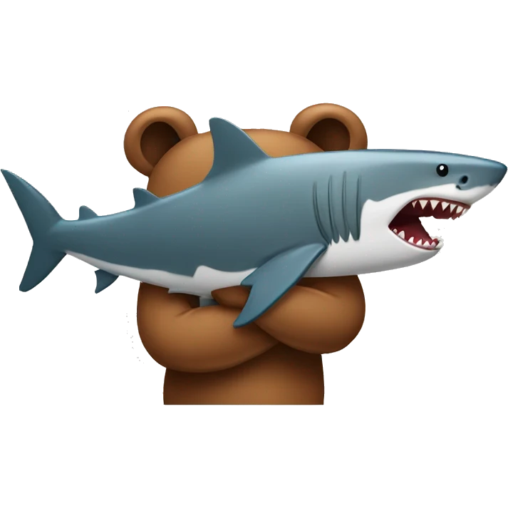 brown bear With a shark  emoji