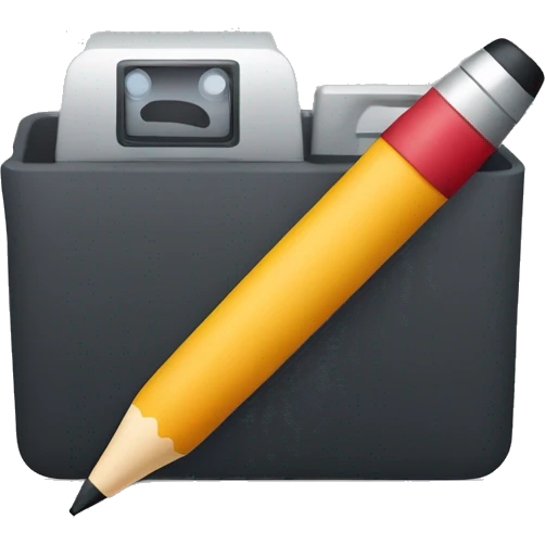 A simple favicon design with a video camera icon on the left and a writing pen on the right, combining the concepts of video and writing. Minimalist, with a clean and modern look. emoji