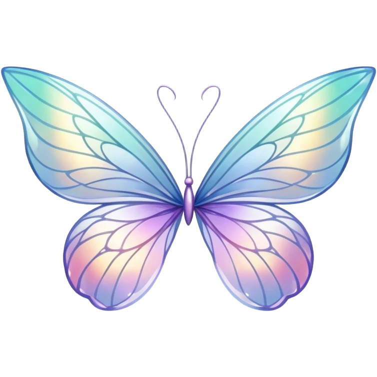 Paste Iridescent transparent fairy wings emoji