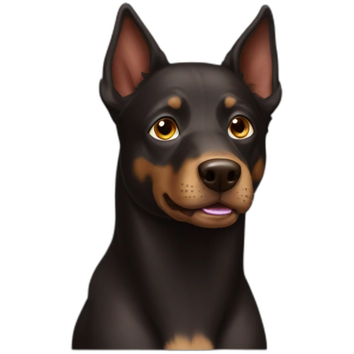 dark brown show Kelpie dog emoji