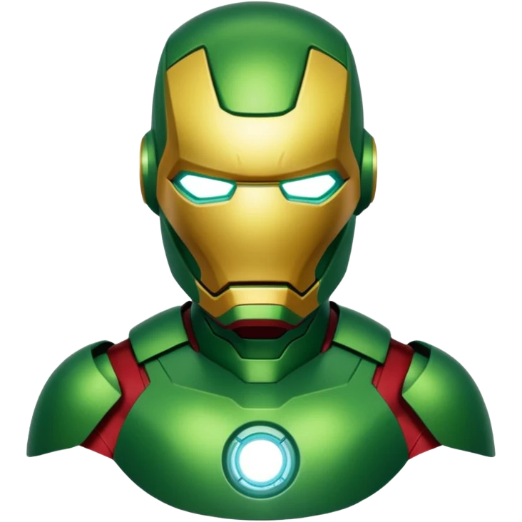 an green Ironman emoji