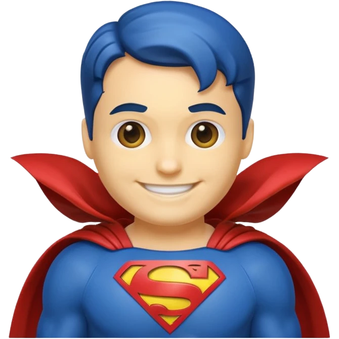 Emoji wearing superman outfit emoji