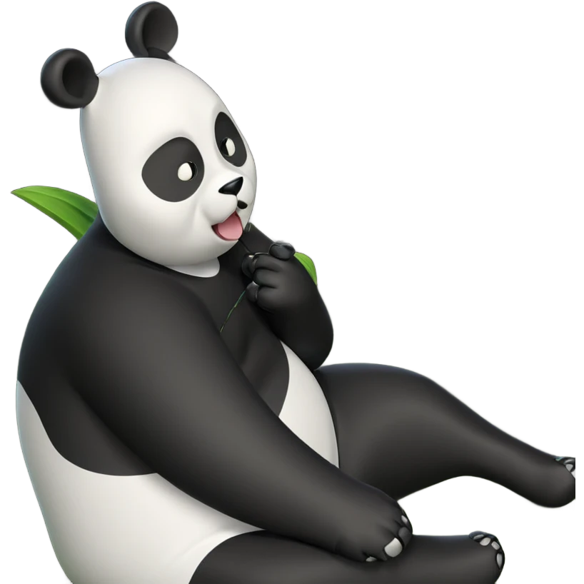 panda sitting alone with ears emoji