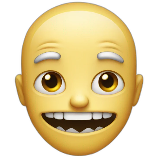 Creepy smile emoji