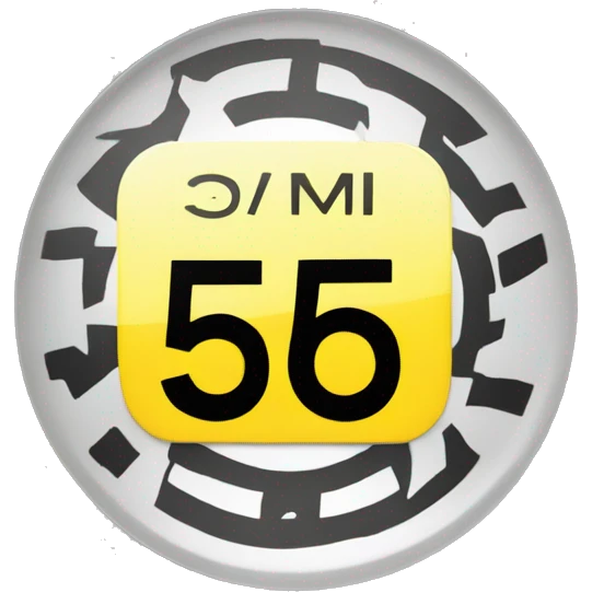 Speed limit 50km/h In a circle emoji