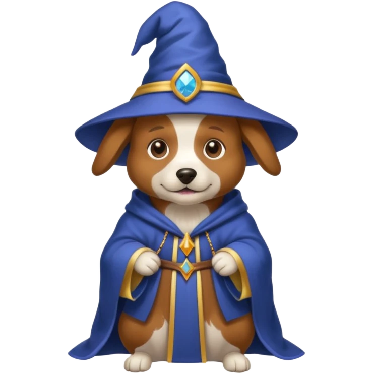Dog wizard emoji