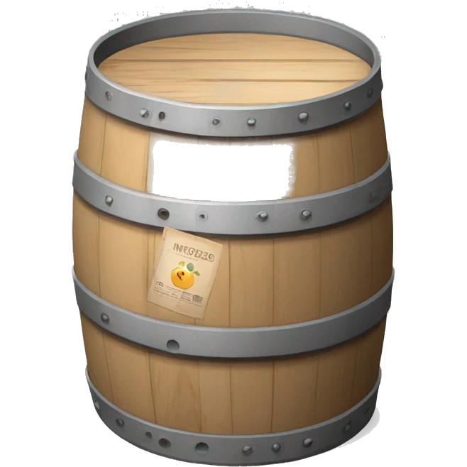 barrel labeled "microplastic" emoji