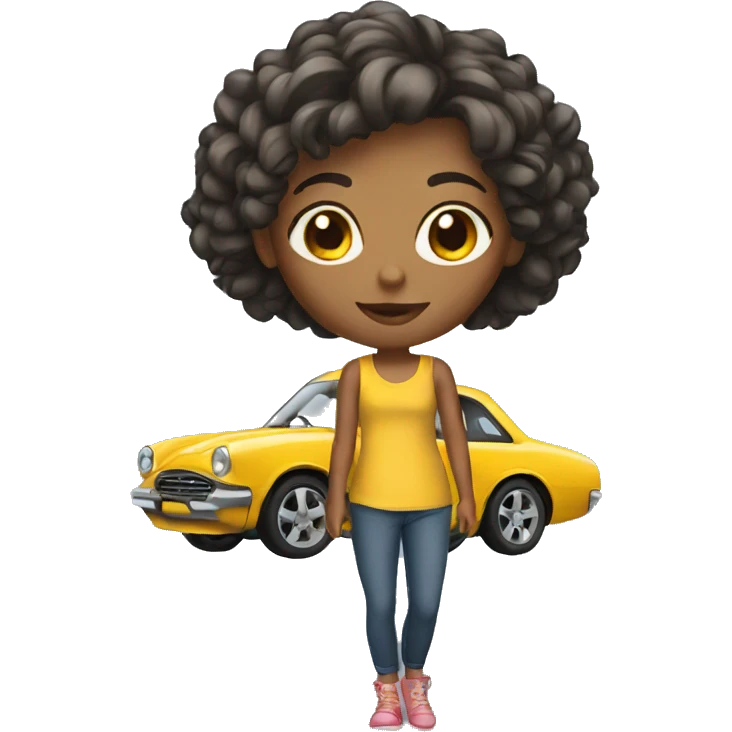 girl with car  emoji