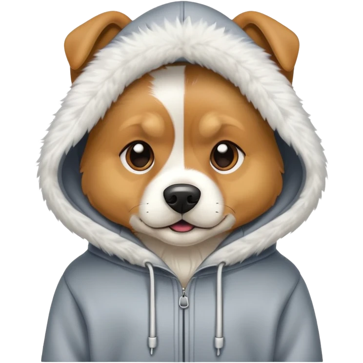 Dog wearing a hoodie  emoji