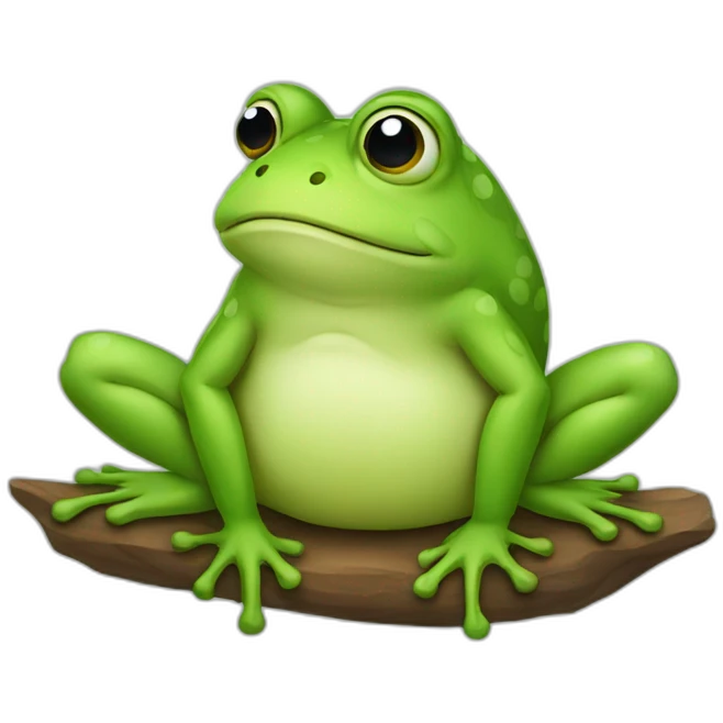 lazy man frog emoji