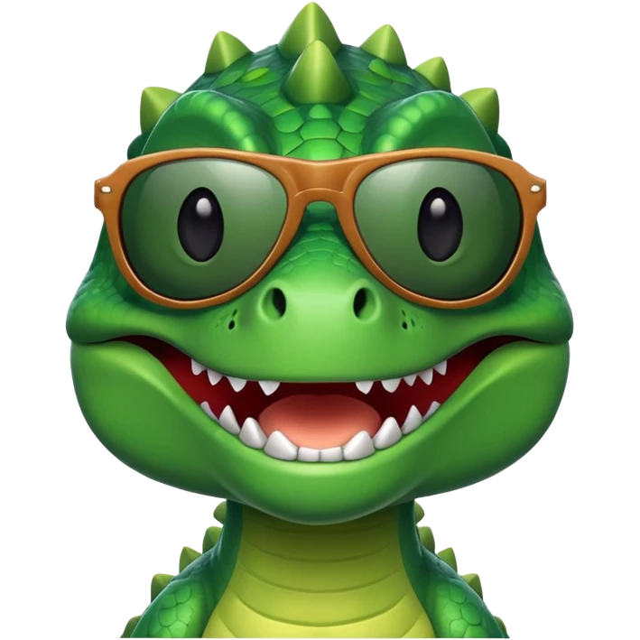 dinosaur wearing sunglasses emoji