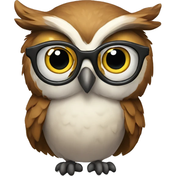Curious owl with spectacle  emoji