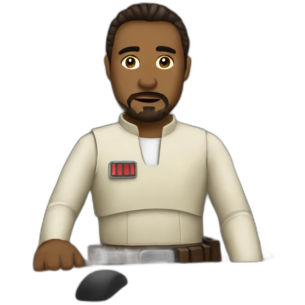 Star wars fan bored at work emoji
