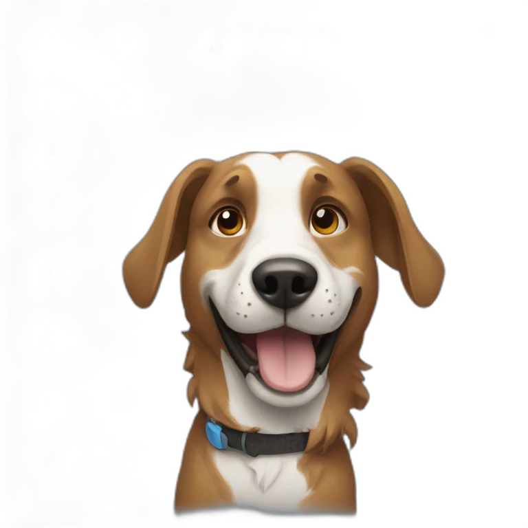 Skype call with dog emoji