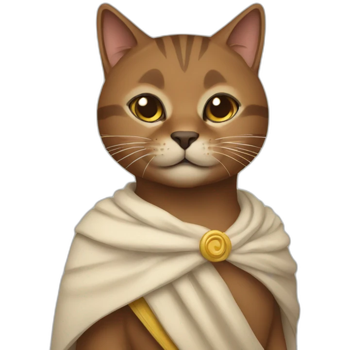 brown-cat-in-a-toga emoji