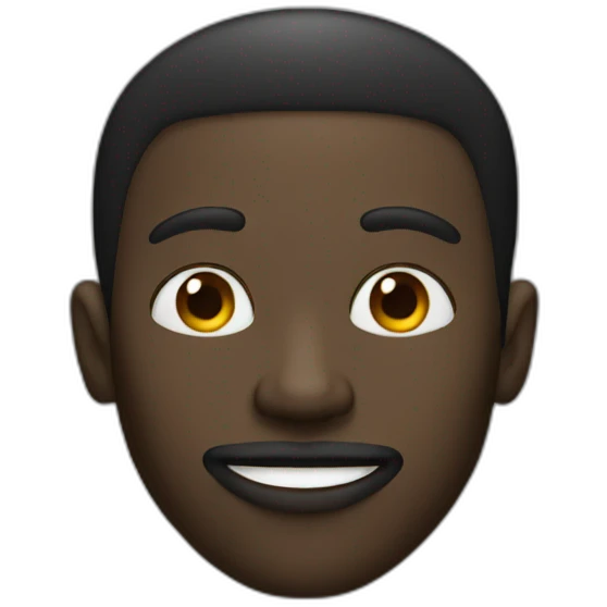 A black man with a big nose and semiafro emoji