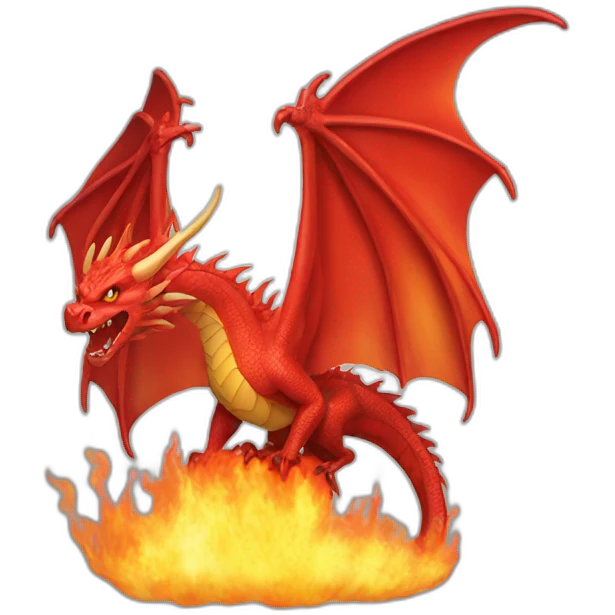 Red dragon fire emoji