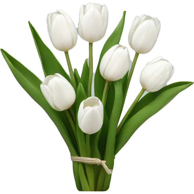 white tulips emoji