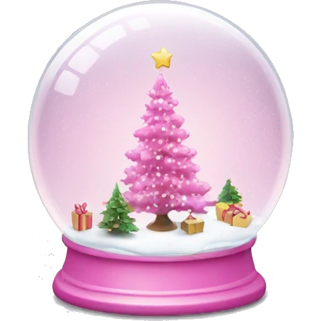 Snowglobe pink Christmas  emoji